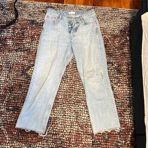 Zara High-rise distressed jeans